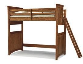 Footboard and Slat Roll 58W 2D 25H 2961-4900 Bolting Wood Rails 2W 76D 5H 2961-8508K Full Over Twin with Bedside Storage