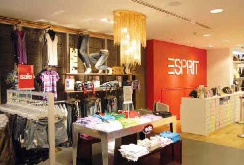 retail environment Esprit, Asia, Middle East & South Africa Kingsmen has been working