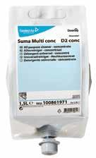 Code: 036120 2 Suma Multi Concentrated D2 Super concentrated kitchen detergent for cleaning all washable surfaces. For use with Divermite dispensing system.