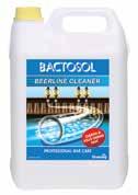 Code: 036059 3 Bactosol Beerline Cleaner Chlorinated detergent sanitiser for cleaning beerlines. Powerful chlorinated detergent for cleaning beerlines and ancillary equipment.