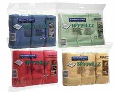 General Wiping Microfibre 1 WypAll* Microfibre Cloth WypAll* Microfibre Cloths are able to absorb up to 8 times their weight in liquid and are the perfect reusable product for cleaning.