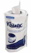 999%. Dispenser: 067656 Size: 100 Wipes, Case of 6 Code: 067652 2 7936 KCP* Wiper Dispenser Ideal for dispensing KLEENEX Hand and Surface Sanitising Wipes, in high traffic environments such as
