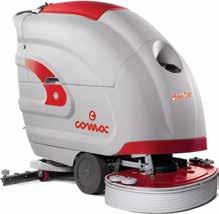 Has the option of being fitted with the Comac Dosing System Code: 176466 3 Comac Media 60BST Scrubber Dryer Battery operated pedestrian scrubber dryer, fitted with the cylindrical brushes, with a