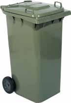 Waste Management Bins - Wheeled & Industrial 1 Dustbin Plastic B Type Fitted with a plastic lid. Partly manufactured from recycled materials, not suitable for hot ashes.