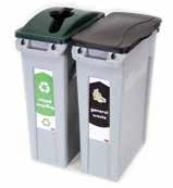 Waste Management Bins 1 Rubbermaid Two Stream Slim Jim Starter Pack The New Slim Jim Recycling Starter Pack get you started with two and three stream recycling (recycling standards used in the UK).