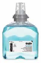 Dispenser: 061458 Size: 1200ml, Case of 2 Code: 061289 2 GOJO Mild Foam Hand Wash TFX TM TFX TM 1200ML Refill Extremely