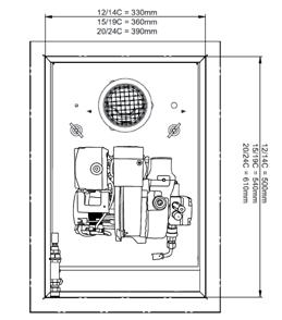12 Boiler Dimensions : Wallstar 1, 2, 3 Internal View Cross-Sectional View Wallstar 1. 306mm Wallstar 2. 336mm Wallstar 3. 365mm 32mm 126mm Wallstar 1. 600mm Wallstar 2. 700mm Wallstar 3.