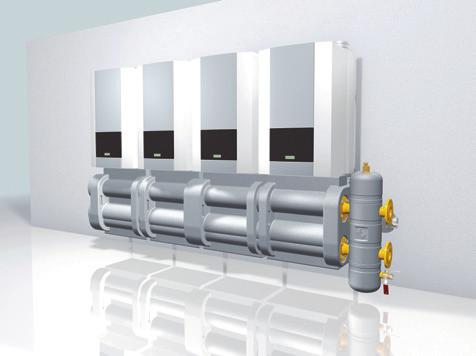 Almost unlimited configurations of boiler size and number are possible as well as the type of Modupak, whether it be located against a wall free-standing, or back to-back.