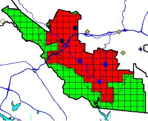 Geographic areas were determined utilizing City of Orinda and Town of Moraga jurisdiction boundaries for urban and unincorporated areas