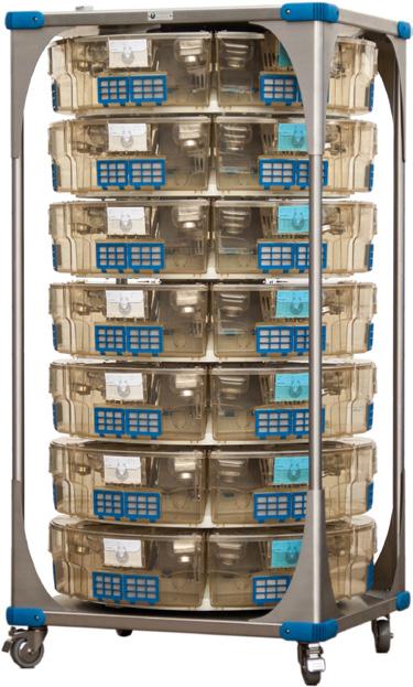 Optirat GenII Bare Rack Assembly No cages. Product: C76200 Standard Full Rack Assembly, Water Bottles Complete cage assemblies included.