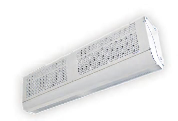 36COMMERCIAL HEATING AIR CURTAINS suitable for even the widest of openings HSACW9000 features suspended, wall or trunking mounted supplied with remote controller fan only setting for air circulation