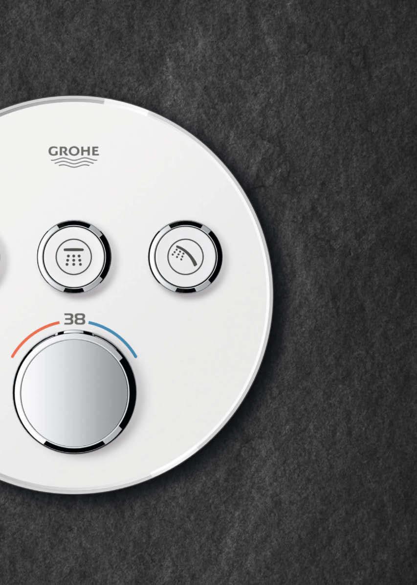 GROHE SmartControl Concealed: hidden technology, installed behind the wall for a clean, minimalistic look and more freedom of space.