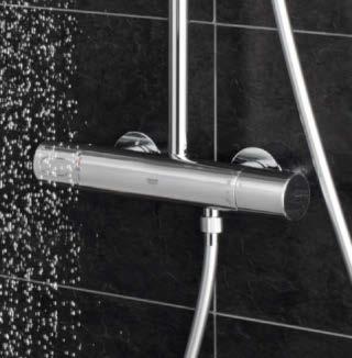 Switching between hand or head shower is simplicity itself with the Aquadimmer.