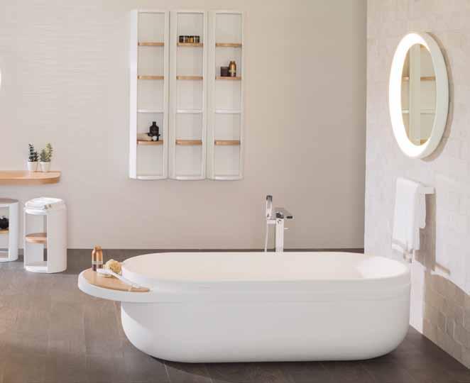 BATHROOMS 0 Bathtub Freestanding designed bath tub produced in KRION with different