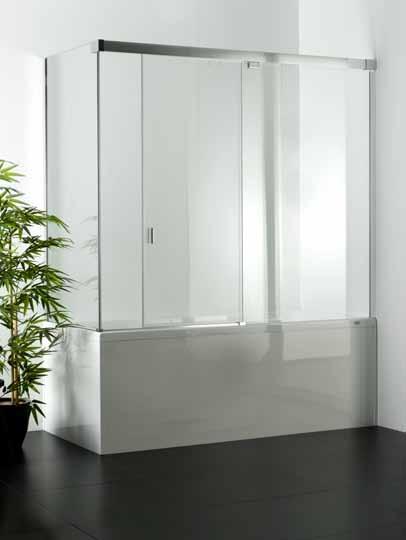 BATHROOMS 07 Screen YOVE The new YOVE bath and shower screen collection with the simplicity of its lines captures a