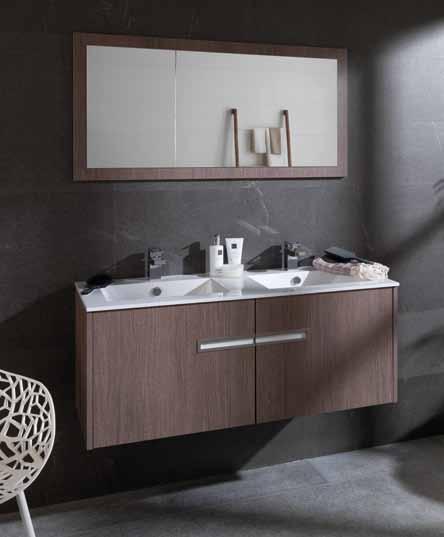 IRTA Single lever basin mixer Mirror ø45 cm Floor tiles CRYSTAL FLOOR WHITE 59,6x59,6 cm COLORSTUK SPECIAL WHITE Wall tiles MANHATTAN GRIS 0x, cm COLORSTUK BLANCO 4 Bathroom