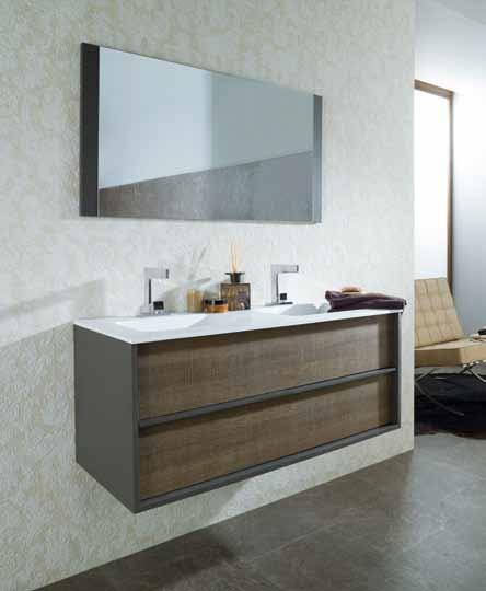 Bathroom furniture TRAVAT CAMEL Mirror TRAVAT CAMEL 65x60 cm Floor tiles CRYSTAL FLOOR WHITE 59,6x59,6 cm COLORSTUK SPECIAL WHITE Wall