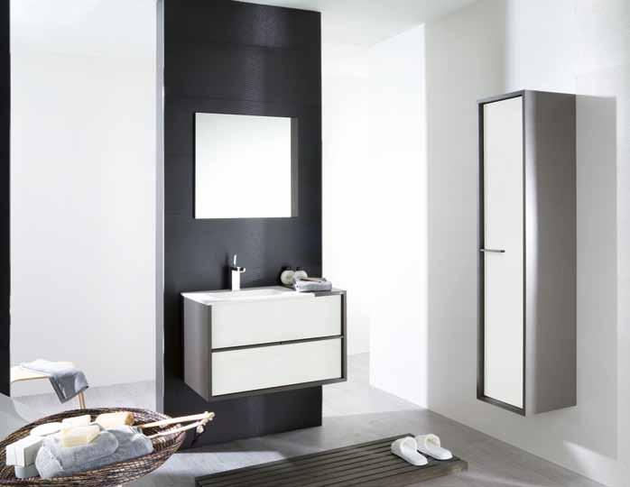 BATHROOMS 87 4 4 Bathroom furniture FOLK LINO / BLANCO BRILLO Basin mixer NORA - CROMO Single lever basin mixer with
