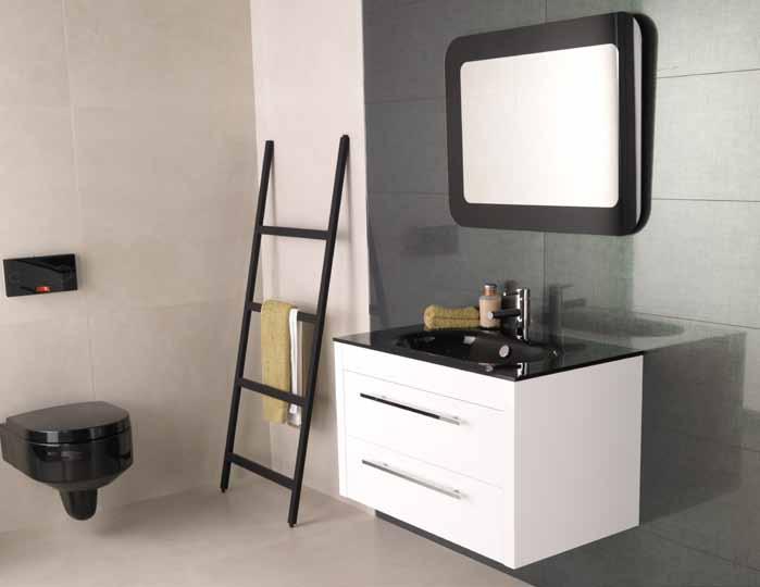 Bathroom furniture POL BLANCO BRILLO Mirror POL NEGRO 80x60 cm FSP: this item is available at out factory in SPAIN for