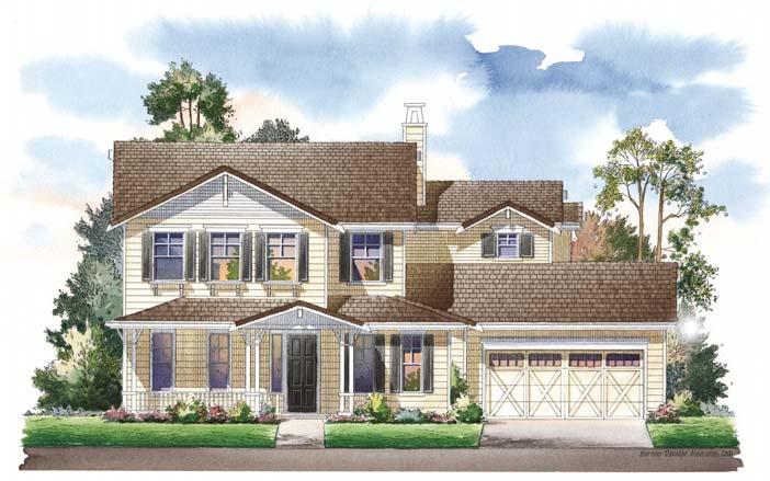 Residence two Elevation A - Model Approx. 3,634 square feet 4 Bedrooms, 3.