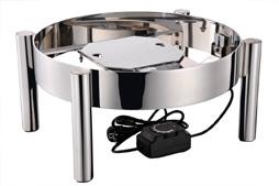 6 L Capacity AG 30060-S Round Chafing Dish Stainless Lid 534 x 445 x 160 