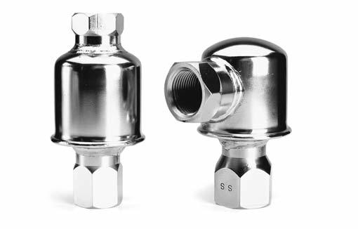 Armstrong Stainess Stee Thermostatic Air Vents For Pressures to 20 bar Capacities to 177 m³/h A A B C B H D TTF-1 Straight-Thru TTF-1R Right Ange Armstrong offers Thermostatic Air Vents for positive