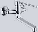 MEDI SERIES Basin FLR-5033B Florentine Single Lever Surgical Purpose Elbow Action Basin Mixer with Extended Operating Lever without Popup Waste System with 450mm Long Braided Hoses Rs.
