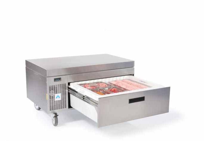 CHEF BASE UNITS - HOT COOKLINE APPLICATIONS CHEF BASE UNITS - COOL COOKLINE APPLICATIONS Heat Shield (HS) worktops can be extended, to accommodate larger items of cooking equipment, and/or to provide