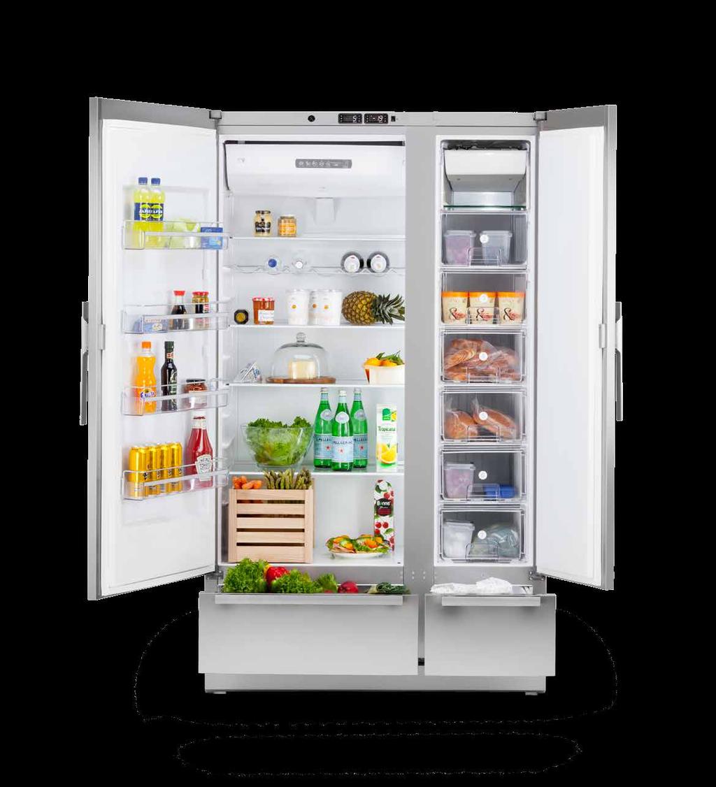 One of the lower drawers is intended to fresh vegetables and fruit requiring moist air. The temperature area in the drawer is +8 - +10 centigrade. Festivo fridge-freezers have a roomy fridge section.