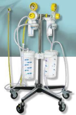 13. Theatre Suction Unit This suction unit system allows to connect to the terminal units fitted on the trolley head one or two vacuum regulators, preferably completed with the relative safety jar.