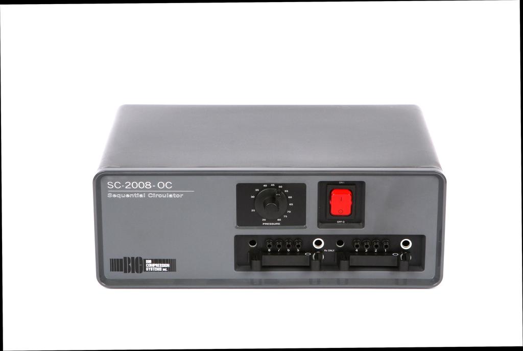 FRONT PANEL SC-2008-OC 2 1 3 5 6 4 Key Functions 7 8 1 Power On/Off Switch 2 Pressure Knob 3 Receptor Ports (for Tubing Latch Connector Bars) 4 Air Supply Ports, #1-4 5 Air Supply Ports, #5-8 6