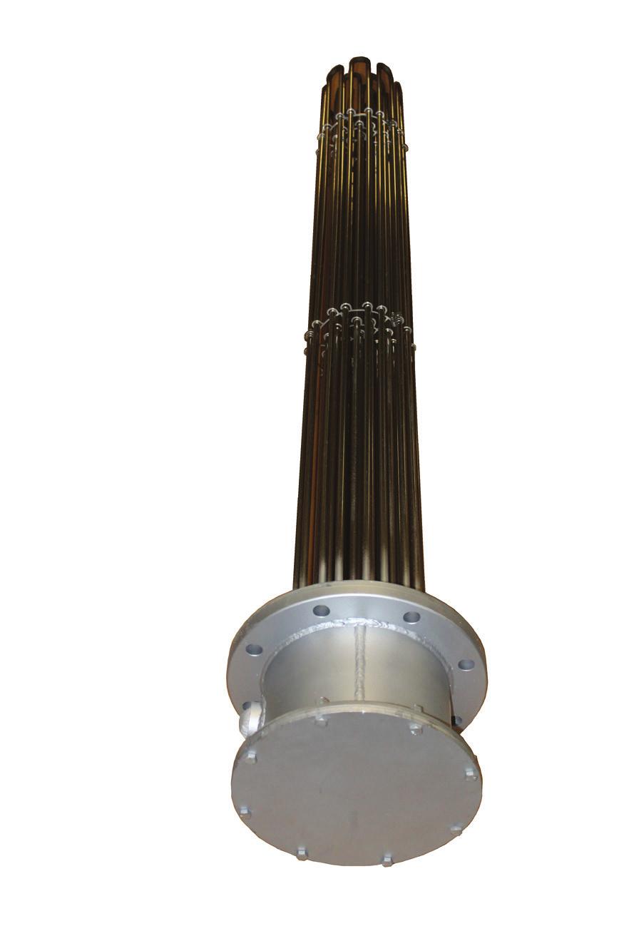 The use of an external heater eliminates the problems associated with internal