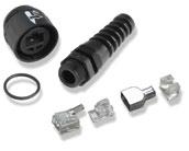 Modular Plug Kit can be used for either shielded or unshielded applications.