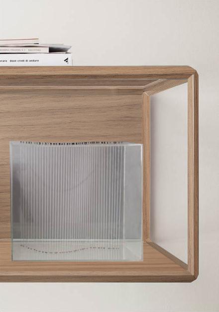 Grado Bookshelf Ron Gilad Perimeter structure fully made of aluminium with a distinctive