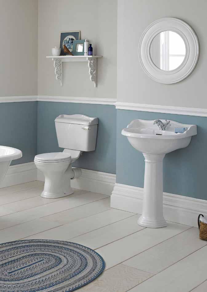CERAMICS: CHANCERY WITH ITS FLUTED PEDESTAL AND BASIN DESIGN, THE CHANCERY COLLECTION PRESENTS A