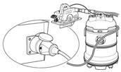 Warning: NEVER plug more than one power tool into the socket on the motor unit. FIG. 10 FIG. 6 8.7 INSERTING THE PAPER DUST BAG - FIGS. 11-12 Warning!
