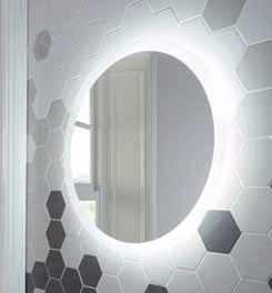 LED Bathroom Mirrors MIRRORS & CABINETS NEW Lunar LED Mirror 600mm Lunar LED Mirror 800mm > LED ambient mirror > Touch sensor, hold to change