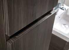 One of the Muro Range s highlights is the solid chrome handle which sits on top of the drawer.
