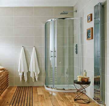 i6 Shower Enclosures SHOWERING Range Features Cushioned colour matched magnetic door seals Scudo magnetic-door seals guarantee a soft and controlled closure of
