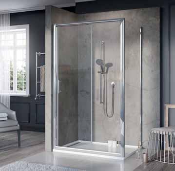 i6+ Shower Enclosures SHOWERING Range Features Cushioned colour matched magnetic door seals Scudo magnetic-door seals guarantee a soft and controlled closure of the door every time.