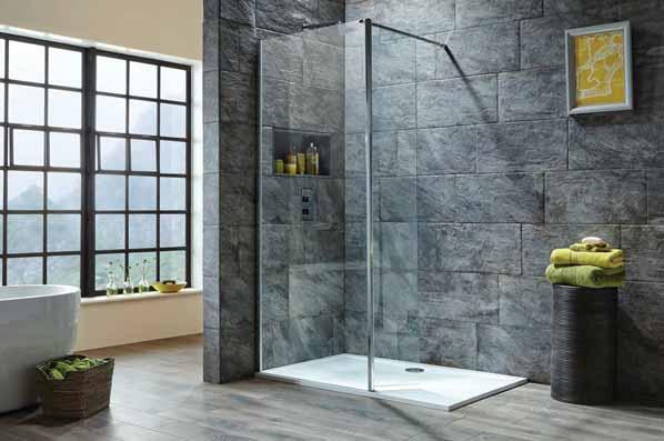 Deflector Panels i8 WETROOM PANEL Deflector panels are a great way to keep water inside your shower. We offer a frameless model and a semi frameless model.