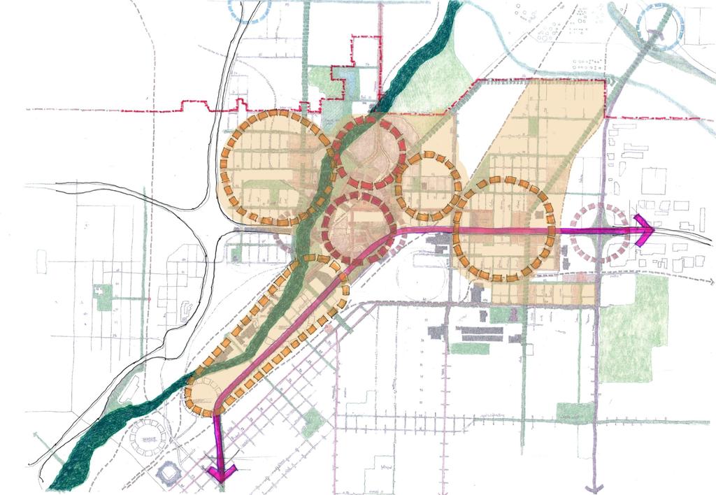 VISION: Opportunity to Reinvent / Rebuild Neighborhoods + Community A FAMILY OF NEIGHBORHOODS I-25 South Platte River Greenway VISION A family of unique + diverse neighborhoods, each with it s own
