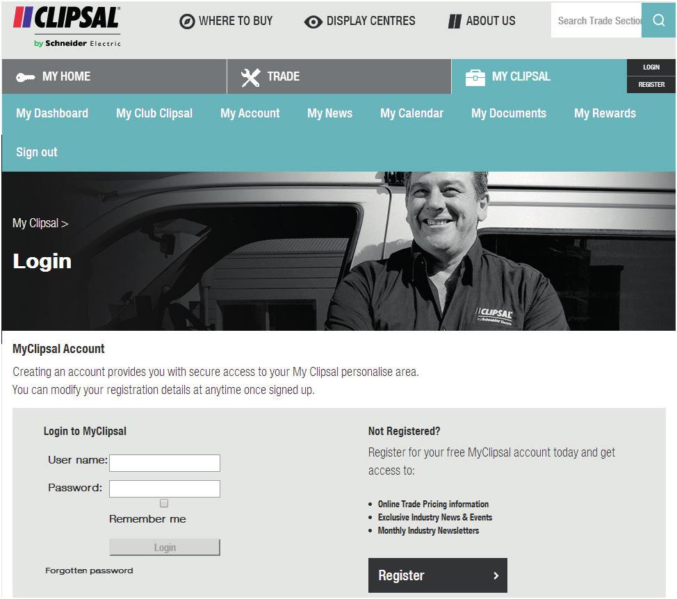 STEP 2 Login using your Club Clipsal email as your user name and your Club Clipsal password as your password. STEP 3 You should now be on your Generator Reward Account home page!