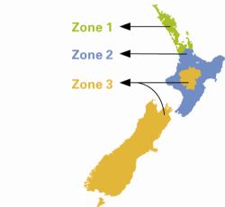 Global Energy Reduction initiatives New Zealand is also very similar to the system adoprted in Australia ( Zones) Min R values apply