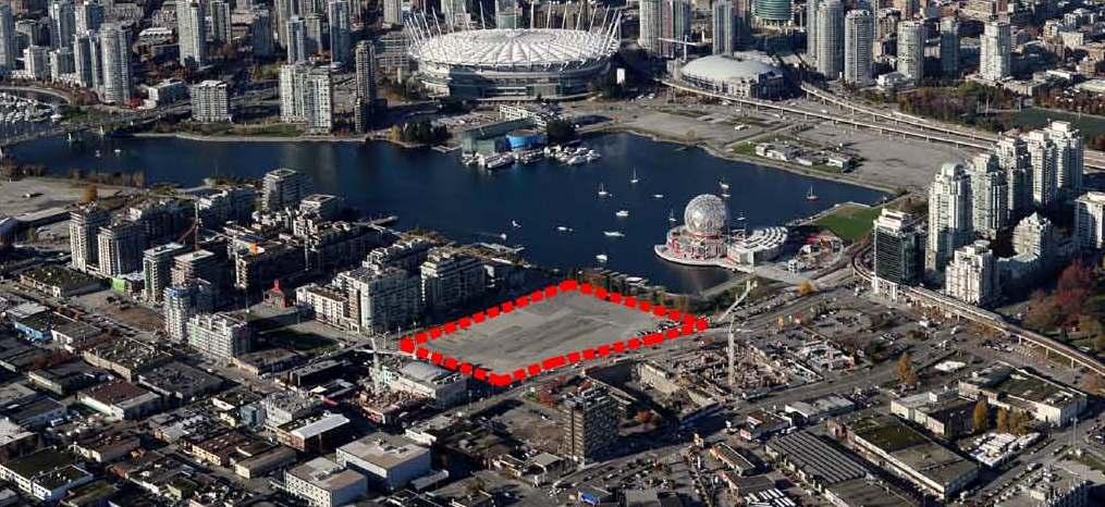 CD-1 Rezoning: 1551 Quebec Street, 1600 Ontario Street, and 95/99 East 1st Avenue (Southeast False Creek Areas 3A and 3B) RTS 10569 7 Figure 4 - Aerial photo of rezoning site, showing surrounding