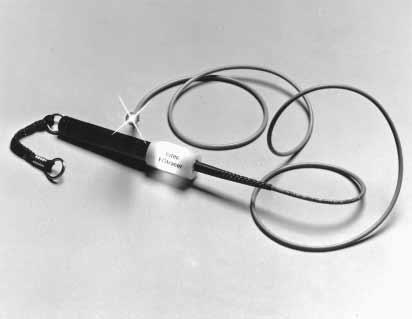 CHAPTER 17 FIBER OPTIC TESTING 187 Figure 17-5 A simple fiber tracer is a flashlight coupled to the fiber optic cable. Courtesy Fotec, Inc. ing.