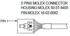 Molex 4pin Connector PCB Mount VDD GND SDA SCL Digital SPI Output Wiring Connection PIN 1 PIN 2 PIN