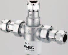 Thermostatic Blending Valves The Sirrus range of T48 blending valves are designed to be fitted under bath or bidet to deliver safe temperature controlled water to protect the user from scalding.