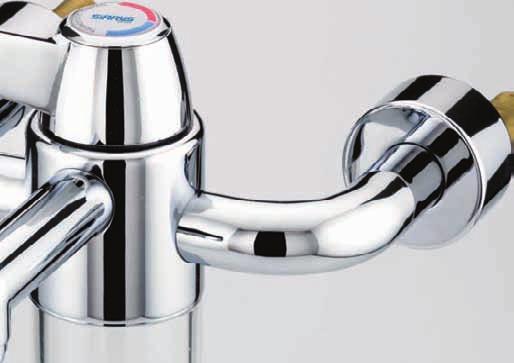 u Unique Built in Pasteurisation Adjustable Fixing Centres ideal for Retro Fit Page 67 (Wall Mounted) Thermostatic Sequential Basin Mixer Complies with HTM64 typetb H2a Fully thermostatic to prevent
