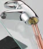 thermostatic mixer is offered with a choice of levers.